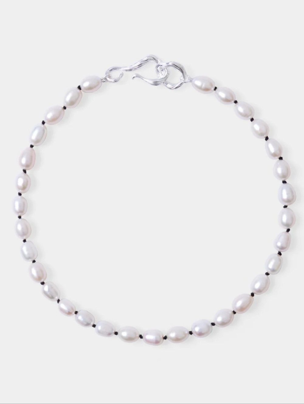 Sophia C Bella Necklace 925 Sterling Silver Plated Brass Genuine White Pearl New